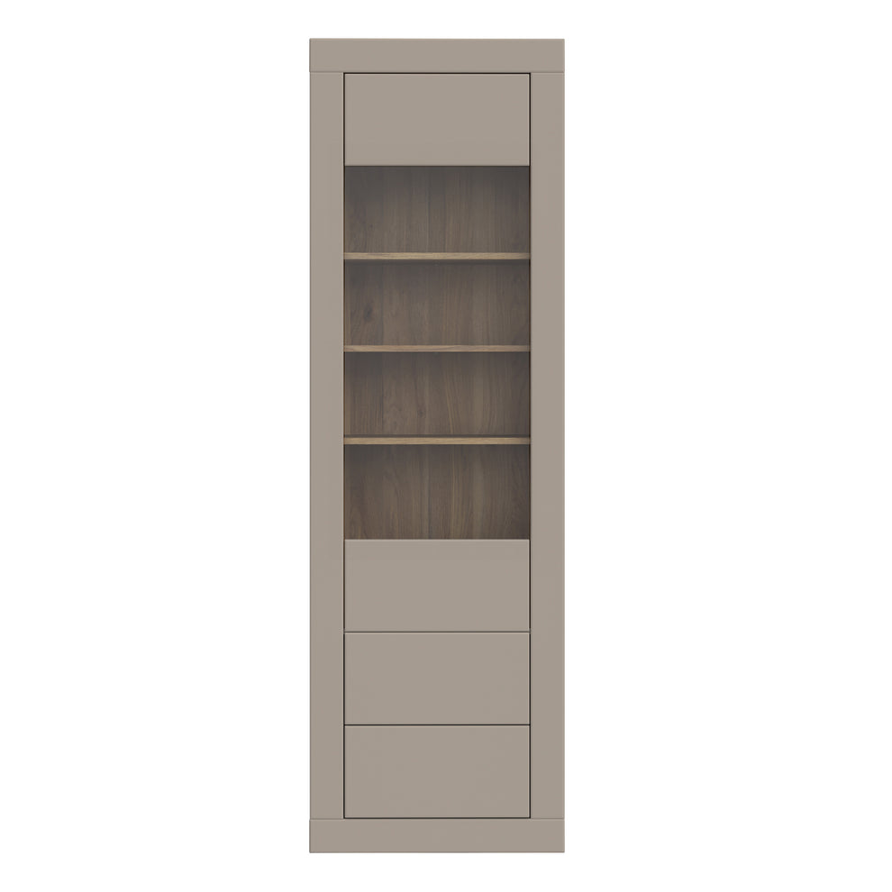 Vitrina Mica Loftking, Mauvella oak Si Taupe, 61.3 Cm