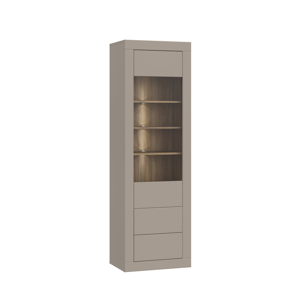 Vitrina Mica Loftking, Mauvella oak Si Taupe, 61.3 Cm