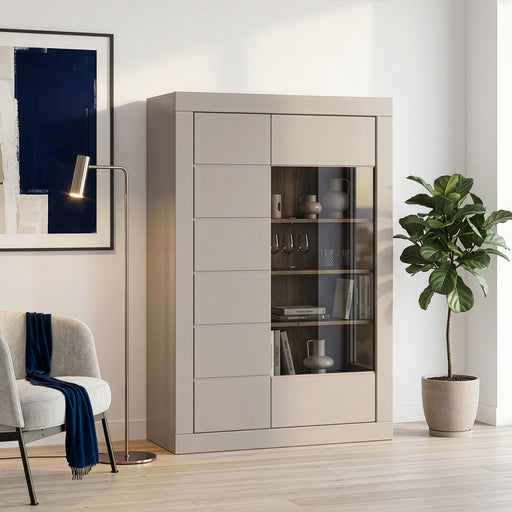 Comoda 2 Usi Loftking , Mauvella oak Si Taupe, 101 Cm