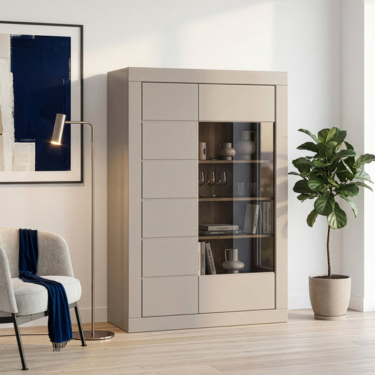 Comoda 2 Usi Loftking , Mauvella oak Si Taupe, 101 Cm