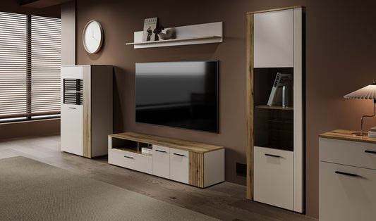 Comoda Tv Frizzante, Cashmir Si Stejar Evoc, 180.6 Cm