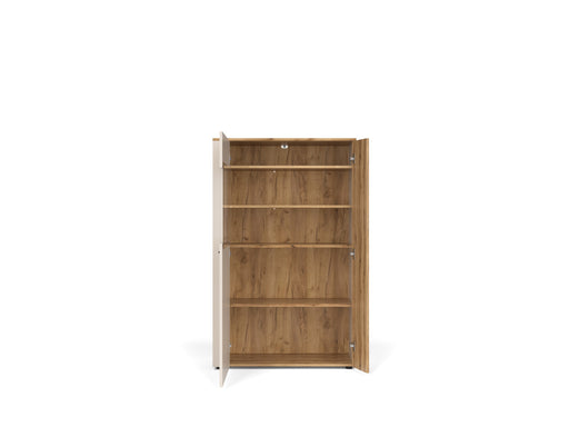Vitrina Mica Frizzante, Cashmir Si Stejar Evoc, 90.4 Cm