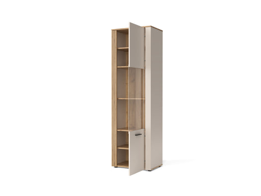 Vitrina Inalta Frizzante, Cashmir Si Stejar Evoc, 60.6 Cm
