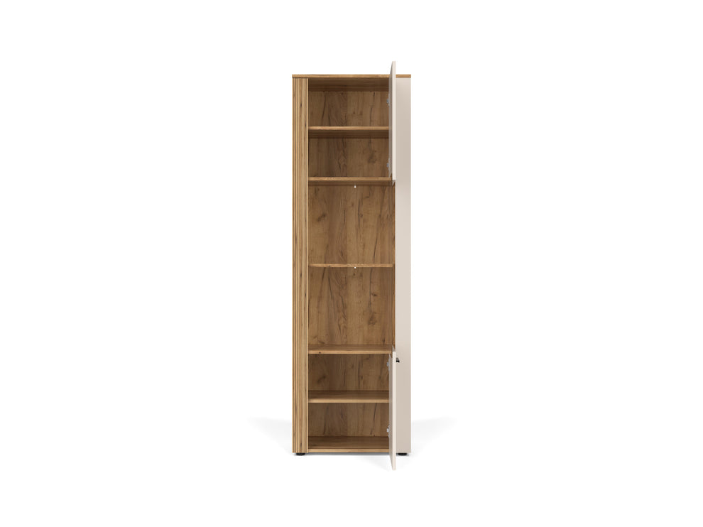 Vitrina Inalta Frizzante, Cashmir Si Stejar Evoc, 60.6 Cm