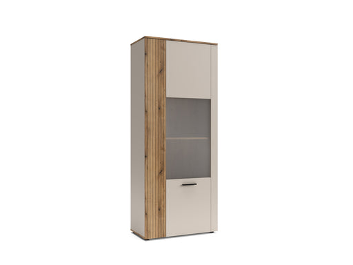 Vitrina Inalta Frizzante, Cashmir Si Stejar Evoc, 60.6 Cm