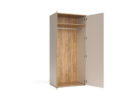 Dulap 2 Usi Frizzante, Cashmir Si Stejar Evoc, 90 Cm