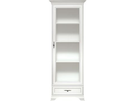 Vitrina Cu 1 Usa Si 1Sertar Kenza Alb, 69.5 Cm