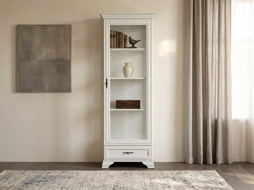 Vitrina Cu 1 Usa Si 1Sertar Kenza Alb, 69.5 Cm