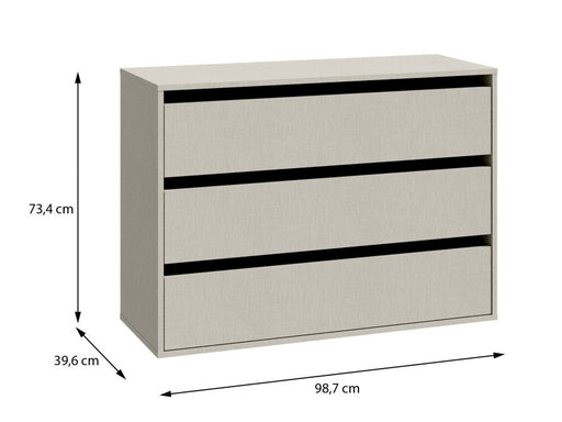 Comoda Mare Interior Dulap Rocco, 98.7 Cm