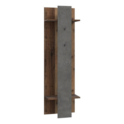 Cuier Hol Clif lemn vintage Si beton optic gri inchis, 60 Cm
