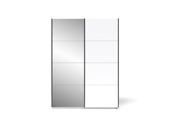 Dulap 2 Usi Culisante Zen, Alb Platinium, 150 Cm
