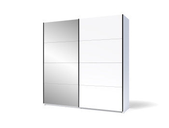 Dulap Cu Oglinda Zen, Alb Platinium, 200 Cm