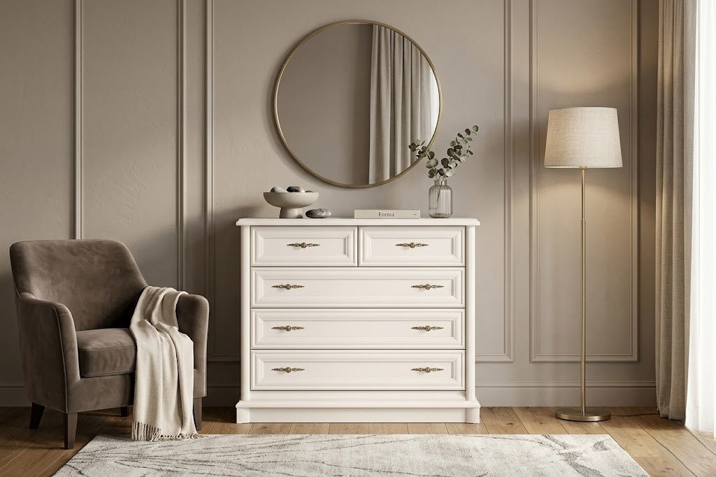 Comoda 5 Sertare Solfegio Kashmir, 101 Cm