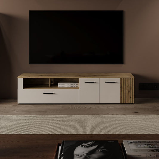 Comoda Tv Frizzante, Cashmir Si Stejar Evoc, 180.6 Cm