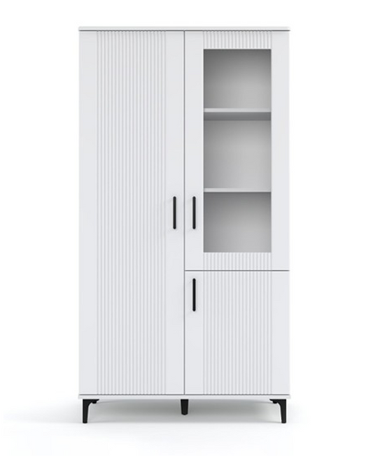 Vitrina Mica Loren, Vopsit Alb 92 Cm