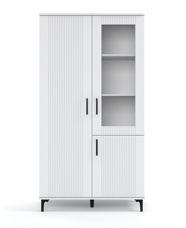Vitrina Mica Loren, Vopsit Alb 92 Cm
