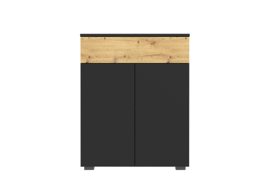 Comoda 2 Usi Si 1 Sertar Reflekt Black, 67 Cm
