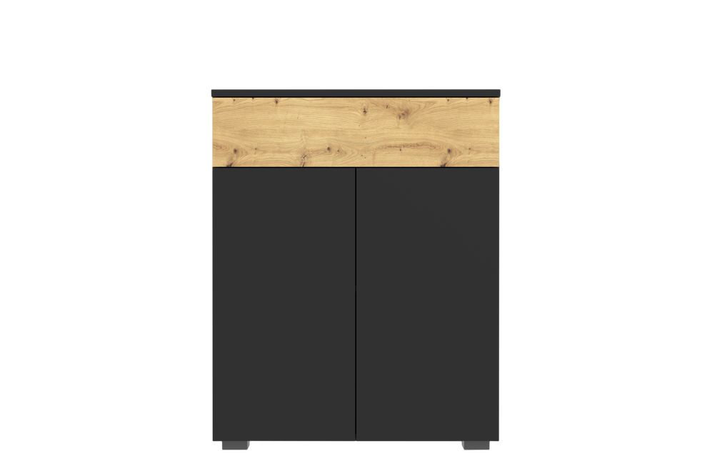 Comoda 2 Usi Si 1 Sertar Reflekt Black, 67 Cm
