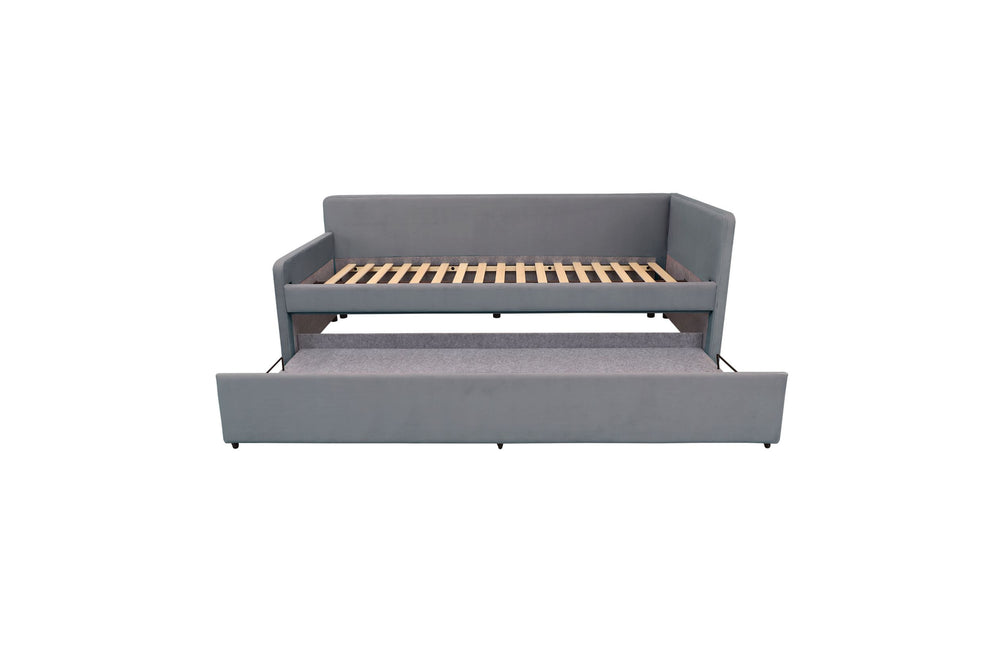 Pat Perete Extensibil Leonida Dimensiune Saltea 90 x 200 Cm Stanga Gri
