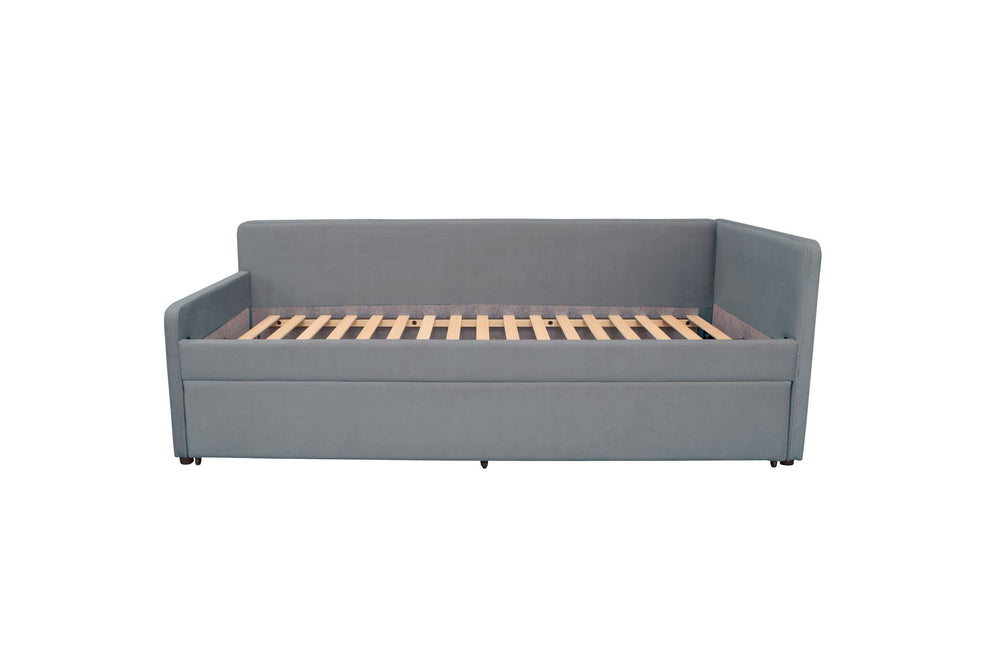 Pat Perete Extensibil Leonida Dimensiune Saltea 90 x 200 Cm Stanga Gri