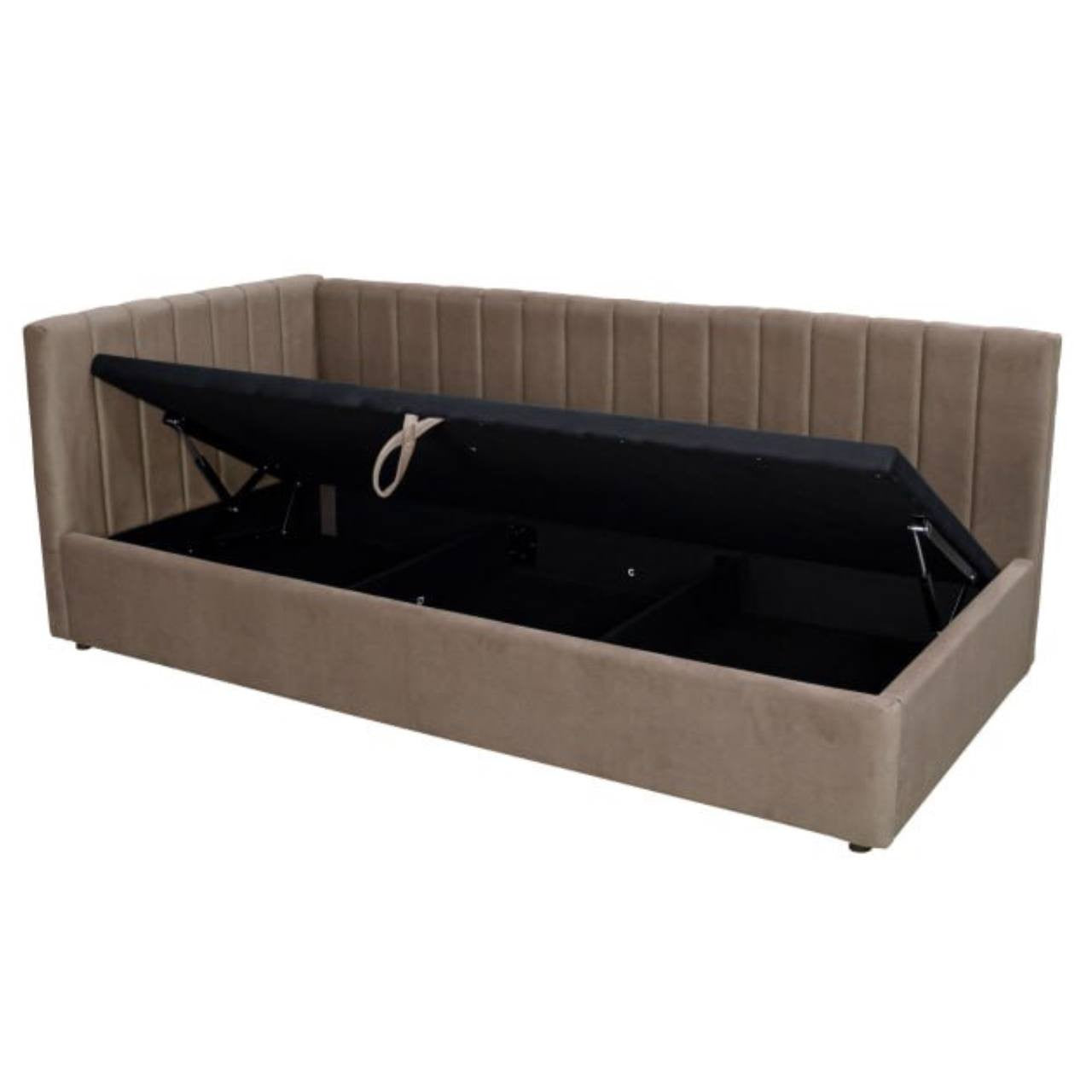 Pat Perete Extensibil Olivier Dimeniune Saltea 90 x 200 Cm, Gri