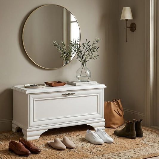 Pantofar Kenza Alb, 80 Cm