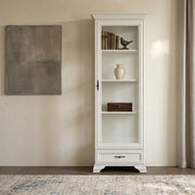 Vitrina Cu 1 Usa Si 1Sertar Kenza Alb, 69.5 Cm