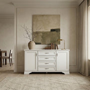Comoda 2 Usi Si 4 Sertare Kenza, Alb 154.5 Cm