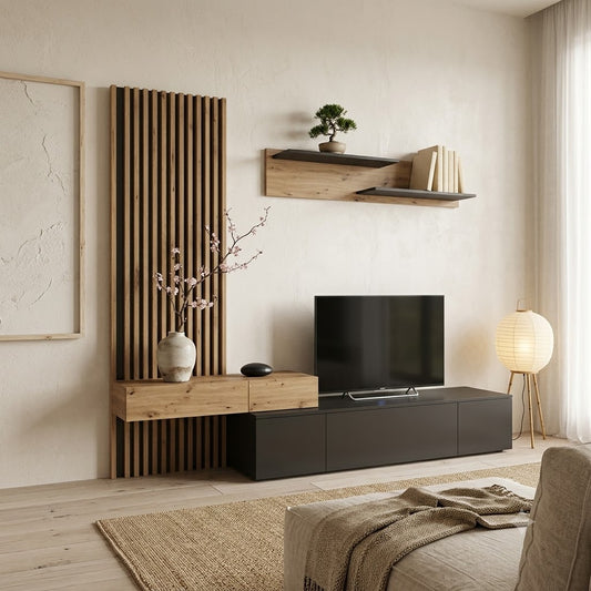 Living Reflekt Black, 210 Cm