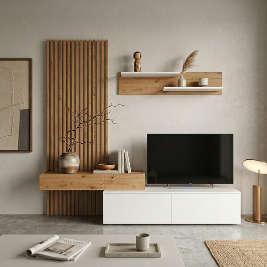 Living Reflekt Alb Si Natur, 210 Cm