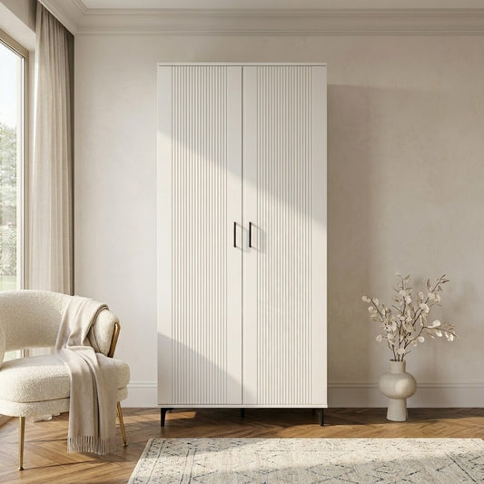 Dulap 2 Usi Loren, Vopsit Alb, 92 Cm