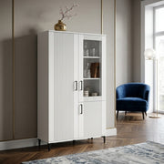 Vitrina Mica Loren, Vopsit Alb 92 Cm
