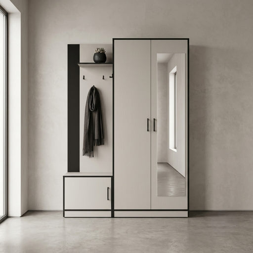 Cuier 2 Usi Dreapta Delina Casmir Si Negru, 145 Cm