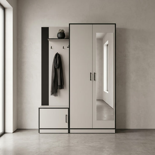 Cuier 2 Usi Dreapta Delina Casmir Si Negru, 145 Cm