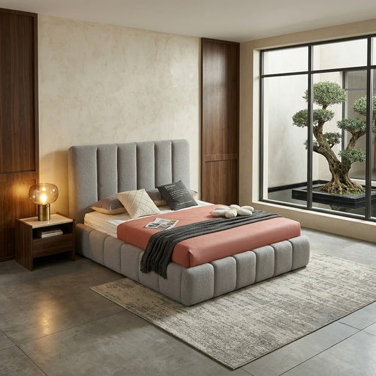 pat-tapitat-corallo-somiera-rabatabila gri 160 x 200 cm #variant:gri #variant:160-x-200-cm