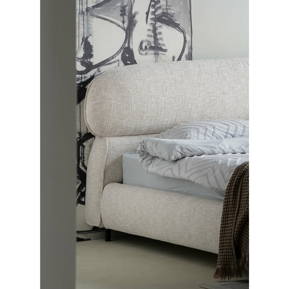 Pat Tapitat Austin Dimensiune Saltea 160 x 200 Somiera, Crem