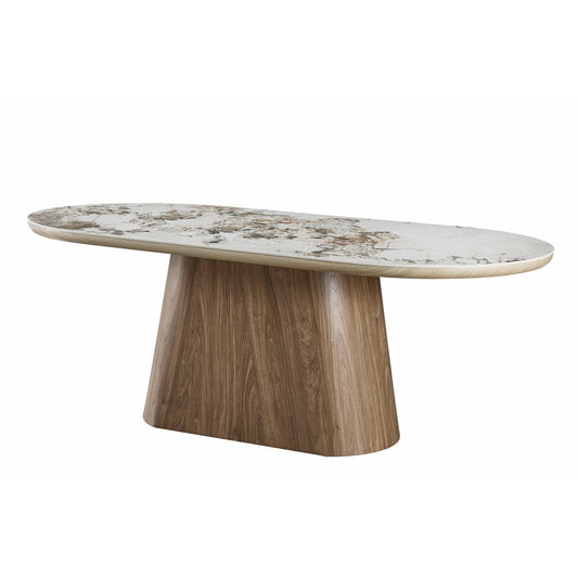 Masa Ovala Goran Stejar Si Beige Pandora 200 x 100 x 75 Cm