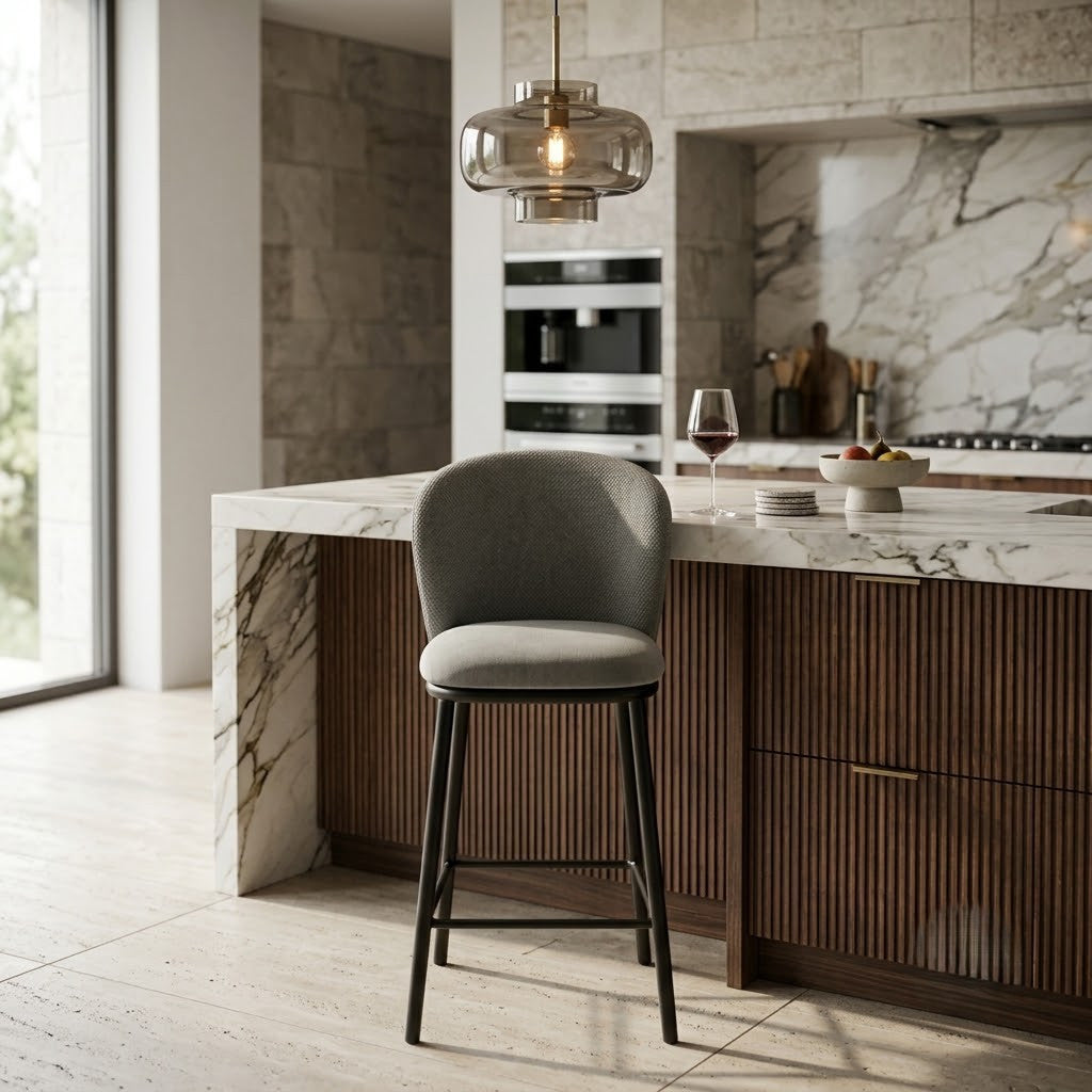 Scaun Bar Bruno Light Gri 46 Cm