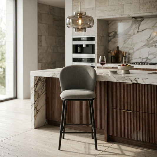 Scaun Bar Bruno Light Gri 46 Cm