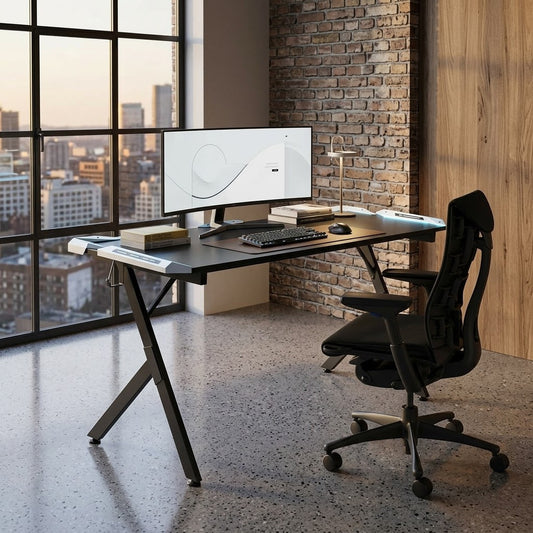 Birou Gaming Lord Negru 160 x 60 x 76 Cm