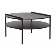 Masa Cafea Jordy Rotunda, Negru  80 x 45 Cm