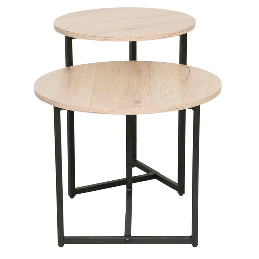 Set 2 Mese Cafea John Negru Si Stejar