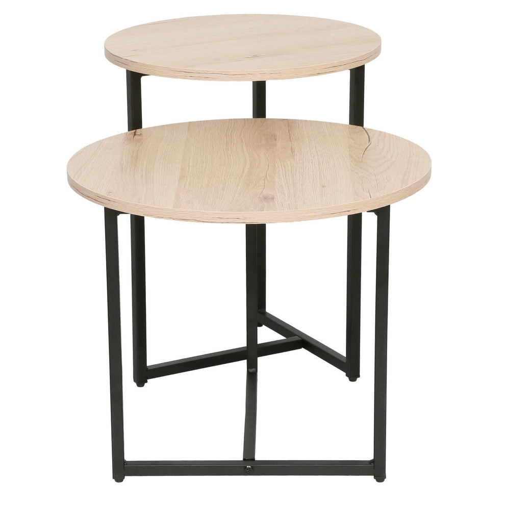 Set 2 Mese Cafea John Negru Si Stejar