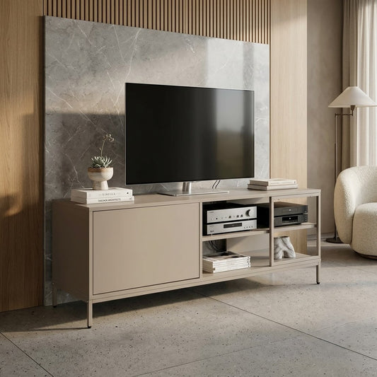 Stand Metalic Tv Luddo C, Taupe 120 Cm