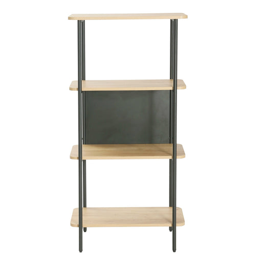 Etajera Mera, Natur Negru 60 Cm