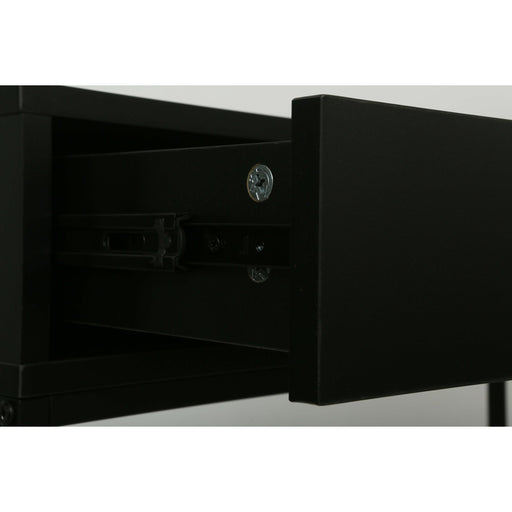 Consola Burgia, Finisaj Marmura, Negru, 80 Cm