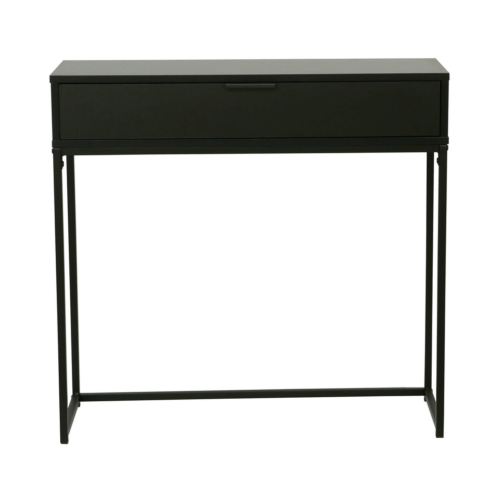 Consola Burgia, Finisaj Marmura, Negru, 80 Cm