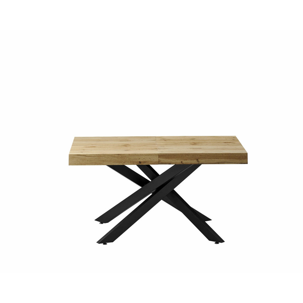 Masa Valhalla Extensibila Stejar Si Negru 145-175-205x90 x 76 cm