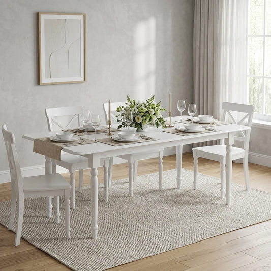 Masa Lovers Clasic Extensibila Alba 160-200 x 90 x 76 Cm