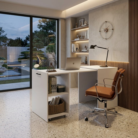 Birou Newsmart Alb 140 x 60 x 76  Cm